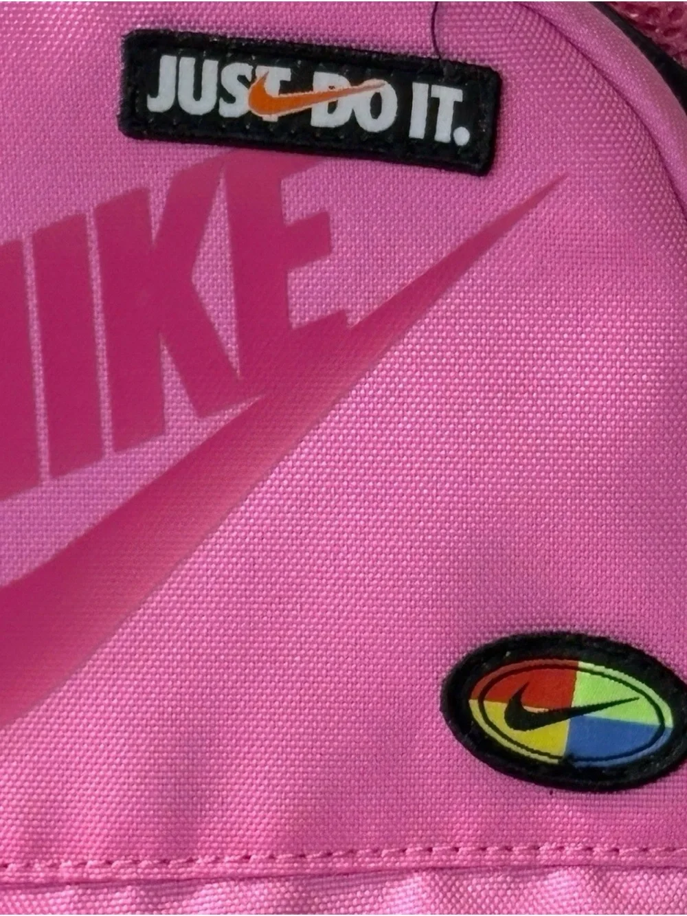 Nike Pink Insulated Lunch Bag with Fun Patches